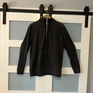 Men’s Large Waffle Knit Quarter-zip Hoodie